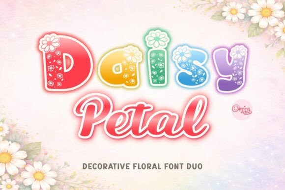 Daisy Petal Duo: A Floral Font for Branding Magic