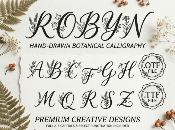 Robyn: A Botanical Script for Handmade Crafters